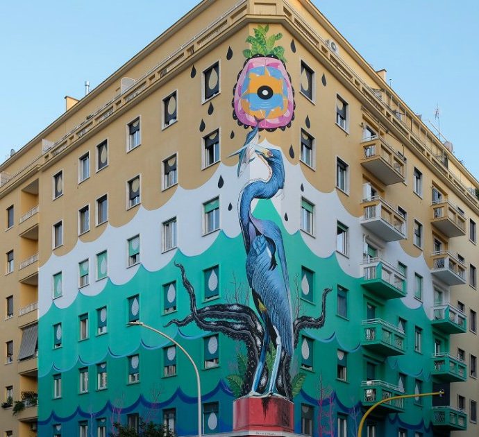 La street art “antismog” di Iena Cruz sbarca a Milano: “Un murales capace di depurare l’aria come fosse un bosco”