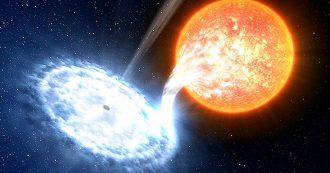 Copertina di Nuova onda gravitazionale dalla fusione di un insolito e misterioso oggetto cosmico con un buco nero
