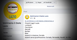 Copertina di M5s Lazio, un post sulle assenze in Aula scatena la lite via social tra le anime del movimento