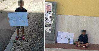 Friday for Future, il sit-in solitario del piccolo Potito a Stornarella (Foggia): è l’unico bimbo in piazza. Il governatore Emiliano: “Un eroe”