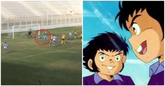 Il gol come in Holly e Benji, la prodezza in “doppia rovesciata” arriva dalla Sicilia: la rete che ricorda i gemelli Derrick