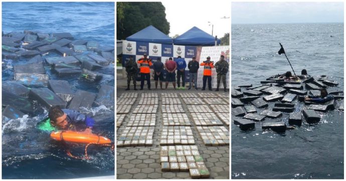 Colombia, il naufragio dei ‘narcos’: si salvano usando 1.200 chili di cocaina come salvagente. Soccorsi e arrestati dalla Marina Militare