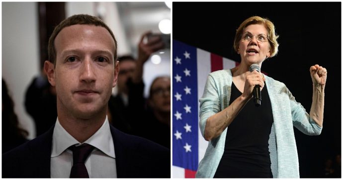 Mark Zuckerberg contro la Dem Warren su riforma Big Tech: “Pronti ad azione legale”. Lei: “Cambiamo questo sistema corrotto”