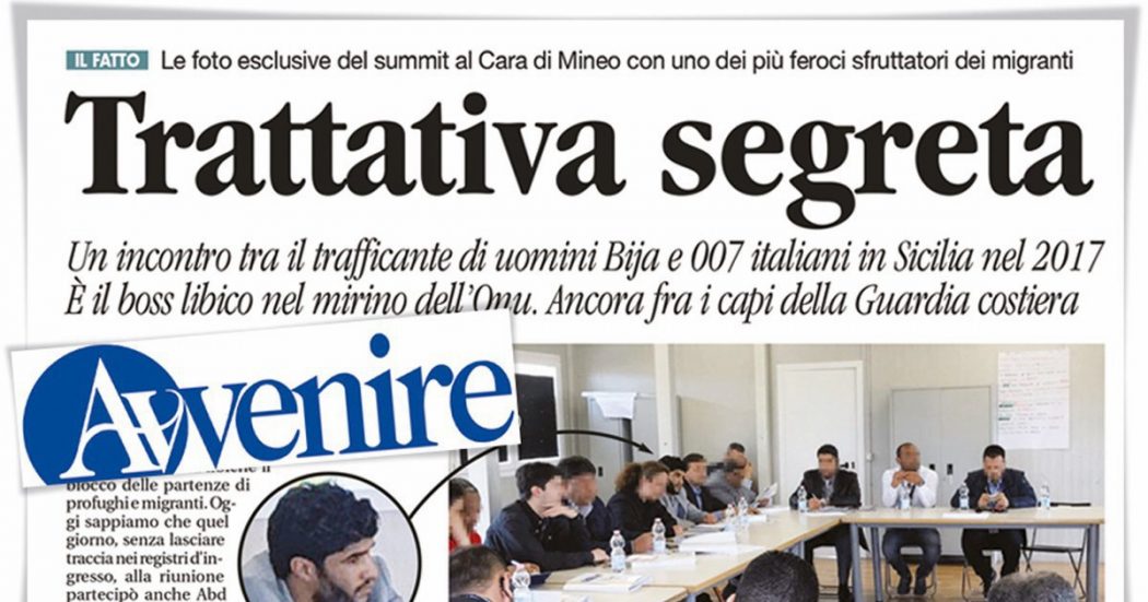 Il vertice al Cara di Mineo col “re degli scafisti” libico Il vertice al Cara di Mineo col “re degli scafisti” libico