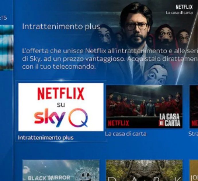 Netflix arriva su Sky Q dal 9 ottobre: ecco i prezzi e come inserirlo nell’abbonamento