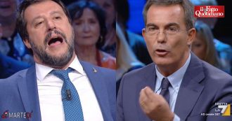 Copertina di Fondi Lega, Salvini vs Floris: “Dove cazzo avrei nascosto 60 milioni di dollari?”. “Bello che rida, dovrà ridere anche di fronte ai magistrati”