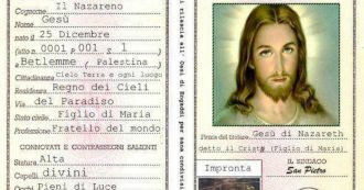 Copertina di Radio Maria crea la carta d’identità di Gesù: “Statura alta e capelli divini”. Sui social si scatena l’ironia