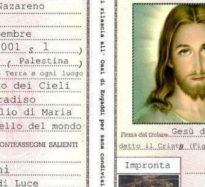Radio Maria crea la carta d’identità di Gesù: “Statura alta e capelli divini”. Sui social si scatena l’ironia