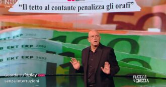 Copertina di Il monologo di Crozza che sfotte il governo: “Di Maio e Renzi contro il limite di 1000 euro. Certo, sennò si penalizzano orafi ed elettricisti”