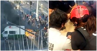 Copertina di Cile, guerriglia tra le strade di Santiago: carri armati ed esercito schierati nella capitale. “La polizia spara sui manifestanti”
