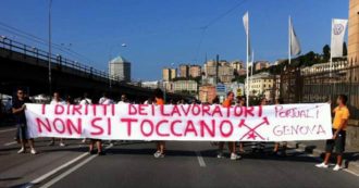 Copertina di Il porto di Genova si mobilita contro il Jobs act