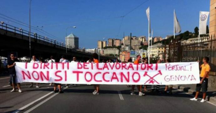Il porto di Genova si mobilita contro il Jobs act