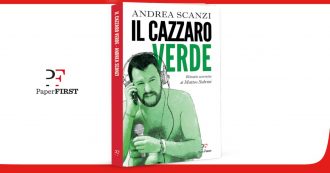 Copertina di “Il cazzaro verde”, il nuovo libro di Andrea Scanzi: venerdì alle 11.00 la diretta Facebook di presentazione