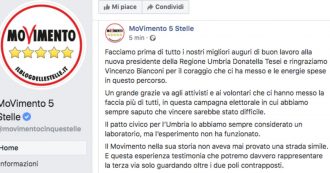 Elezioni Umbria, il post M5s dopo la sconfitta: “Esperimento non ha funzionato. La terza via è solo guardare oltre i due poli contrapposti”