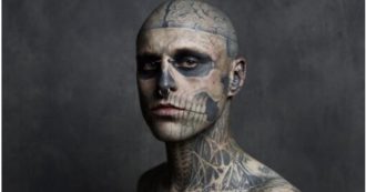 Copertina di Rick Genest, lo “Zombie Boy” lanciato da Lady Gaga non si è suicidato: “È stata morte accidentale”