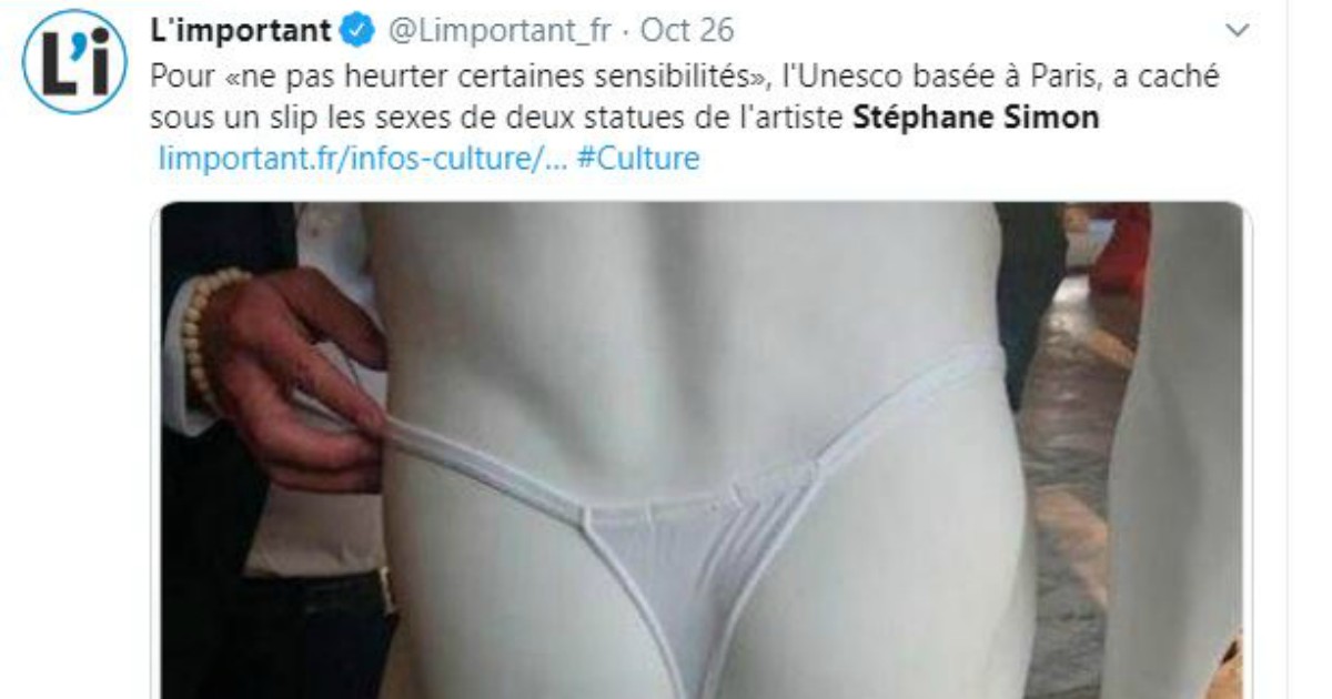 Parigi, l’Unesco copre le statue nude di Simon con le mutande: “Un equivoco”. Lo storico dell’arte: “L’Occidente ha paura della propria identità?”