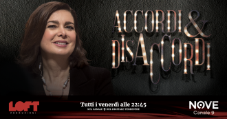 Copertina di Accordi&Disaccordi (Nove), Laura Boldrini ospite di Scanzi, Sommi e Travaglio venerdì 1 novembre alle 22.45