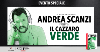 Copertina di Andrea Scanzi presenta il libro “Il Cazzaro verde” con 4 eventi speciali a Milano, Bologna, Roma e Firenze