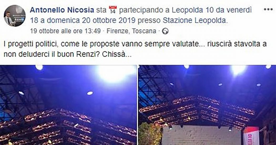 La Occhionero l’ha allontanato a maggio, ma a ottobre Nicosia era all’ultima Leopolda La Occhionero l’ha allontanato a maggio, ma a ottobre Nicosia era all’ultima Leopolda