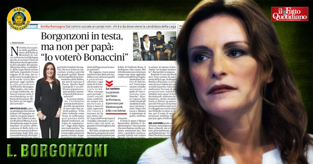Emilia Romagna, Borgonzoni (Lega): “Mio padre voterà Bonaccini e non me? Veramente non gli parlo da quando avevo 5 anni”