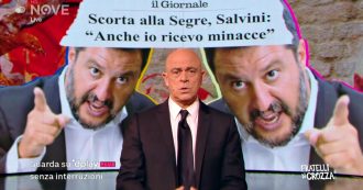 Copertina di Razzismo, Crozza infuriato con Salvini: “Segre è sotto scorta, scappava dalle SS mentre tu le corteggi. Ca***”