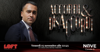 Copertina di Accordi&Disaccordi (Nove), Luigi Di Maio ospite di Scanzi, Sommi e Travaglio venerdì 15 novembre alle 22.45