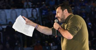 Bologna, Salvini al PalaDozza lancia la campagna per le Regionali: “Fuori teppisti che cercano di aggredire la polizia”