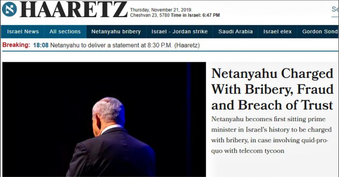 Israele, il premier uscente Netanyahu incriminato per corruzione. Gantz rinuncia a formare il governo: la palla al Parlamento