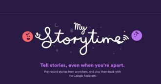 Copertina di My Storytime, la favola da raccontare ai bimbi quando i genitori sono lontani. L’aiutino di Google Assistant