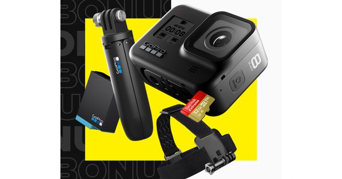 Go Pro Hero 8 Black, su Amazon in offerta il pacchetto videocamera e accessori