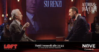 Copertina di Accordi&Disaccordi (Nove), Travaglio: “Le cause di Renzi? Temo per lui: porta sfiga querelare chi scrive la verità”