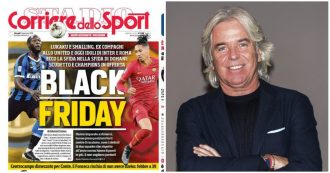 Copertina di Corriere dello Sport, accuse di razzismo per il titolo “Black Friday” con Lukaku e Smalling. Roma e Milan: “Stop interviste fino al 2020”