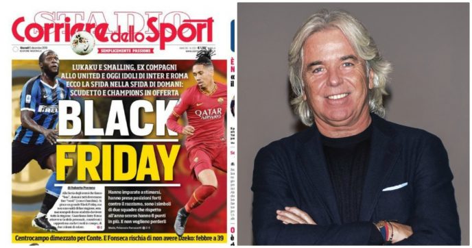 Corriere dello Sport, accuse di razzismo per il titolo “Black Friday” con Lukaku e Smalling. Roma e Milan: “Stop interviste fino al 2020”