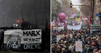 Copertina di Francia, sciopero contro riforma pensioni. Sindacato: “1 milione e mezzo di persone in piazza”. Black bloc a Parigi: incendi e scontri