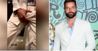 Copertina di Ricky Martin, la popstar si sistema i “gioielli di famiglia” prima della sfilata di Dior: il video imbarazzante