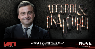 Copertina di Accordi&Disaccordi (Nove), Carlo Calenda ospite di Scanzi, Sommi e Travaglio venerdì 6 dicembre alle 22.45