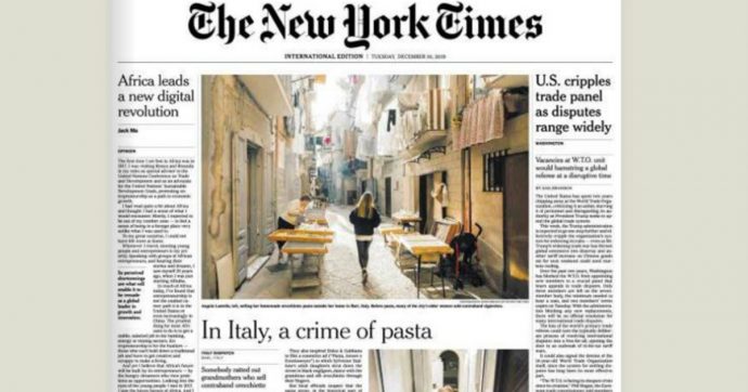 Il New York Times e la “guerra delle orecchiette” di Bari Vecchia: “Chiamatelo un crimine di pasta”. Ecco perché