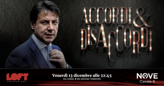Copertina di Accordi&Disaccordi (Nove), il premier Giuseppe Conte ospite di Scanzi, Sommi e Travaglio venerdì 13 dicembre alle 22.45