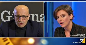 Copertina di La7, lite tra Sallusti e l’attrice Jasmine Trinca: “Ma secondo lei in Lombardia c’è il fascismo?”. “L’Italia è un Paese razzista”
