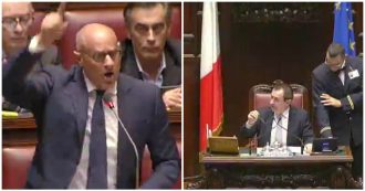 Copertina di Rampelli sfotte Fico e Rosato lo richiama. Il deputato di Fratelli d’Italia sbotta: “Mi deve lasciar parlare”. La collega: “Siamo in dittatura?”