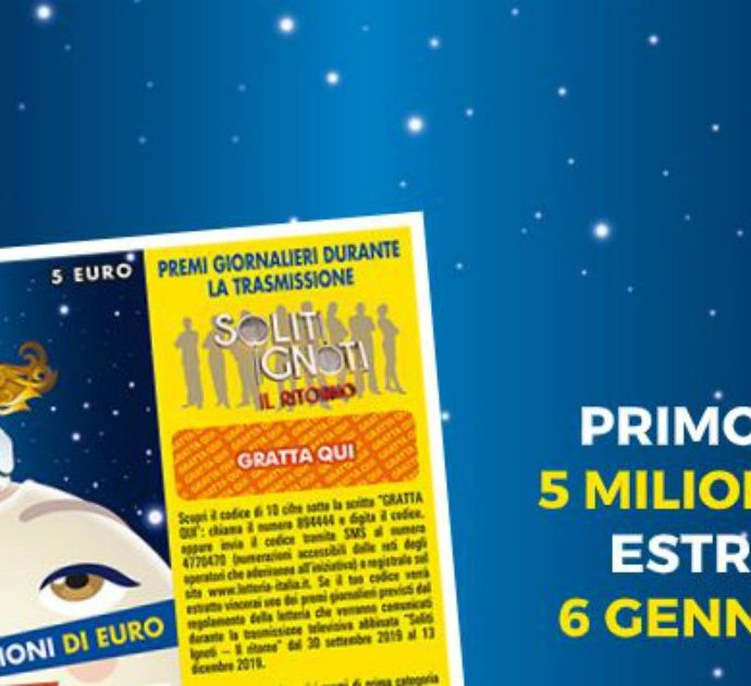 Lotteria Italia, tutti i biglietti vincenti: il primo premio da 5 milioni venduto a Torino, il secondo da 2,5 a Gonars (Udine). Ecco i primi 25 premiati