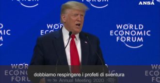 Copertina di Davos, Trump: “Gli ambientalisti sono profeti di sventura e vanno respinti. Questo è il momento dell’ottimismo, non del pessimismo”