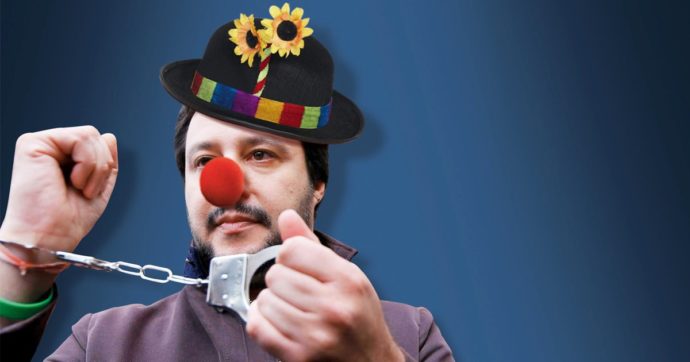 In Edicola sul Fatto Quotidiano del 21 Gennaio: I Pagliacci. Salvini si manda a processo da solo