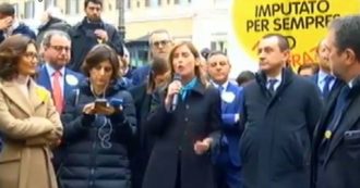 Copertina di Prescrizione, Boschi in piazza con Gelmini e Mulé (Forza Italia): “È battaglia di civiltà, non facciamo passi indietro”