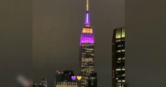 Copertina di Kobe Bryant, l’Empire State Building si colora di oro e viola: l’omaggio alla leggenda Nba