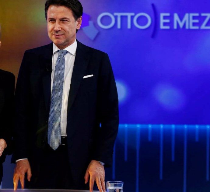 Giuseppe Conte spinge “Otto e mezzo” al record stagionale: 9,5% di share e 2,5 milioni di spettatori