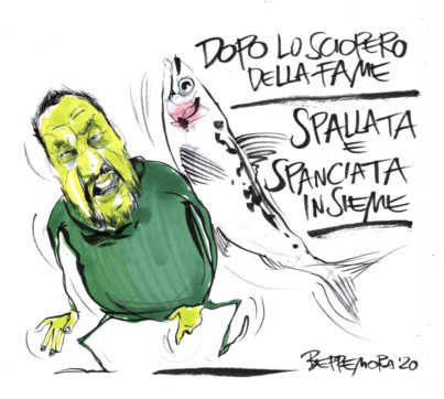 Copertina di La vignetta di Beppe Mora