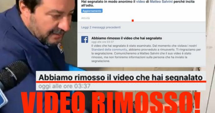 Salvini, Facebook rimuove il video della citofonata: segnalato per incitamento all’odio