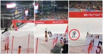 Copertina di Coppa del Mondo di sci, ragazza in costume da bagno invade la pista e taglia il traguardo: “beffato” l’azzurro Vinatzer