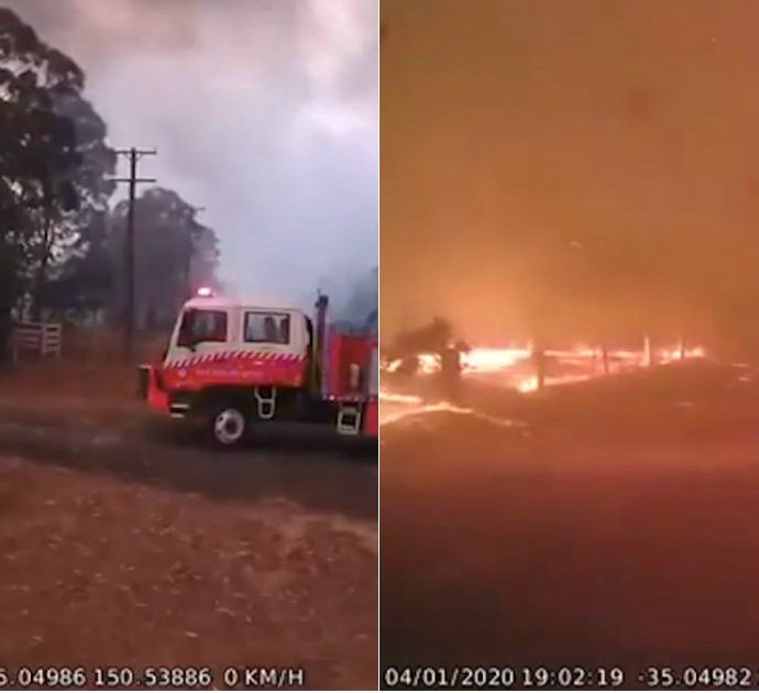 Australia, un video mostra la velocità di propagazione degli incendi: in tre minuti le fiamme avvolgono tutto